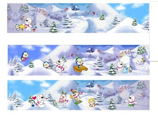 溜冰场冰雪主题墙纸