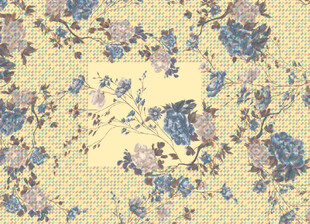 复古花卉图案布料纹理