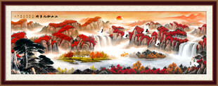 泰山日出风水画
