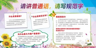 请讲普通话展板海报