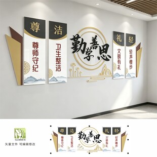 勤学善思文化墙