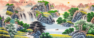 山水国画风景图