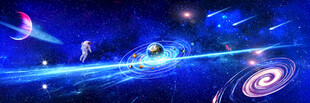 蓝色宇宙星空图