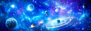 外太空漩涡宇宙星空银河星球背景
