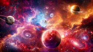 外太空漩涡宇宙星球银河星空背景