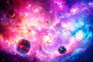梦幻宇宙星球太空银河系星空背景