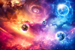 梦幻星空宇宙星球外太空黑洞背景
