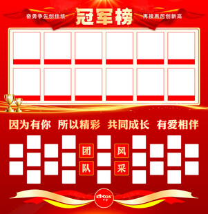 冠军榜荣誉展示