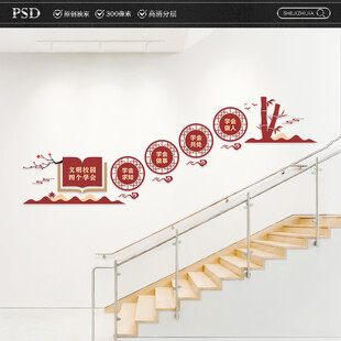 学校楼梯文化墙