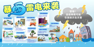 暴雨引发的次生灾害展板