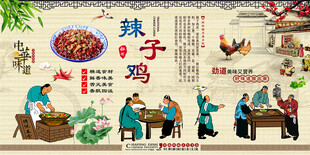 辣子鸡背景墙
