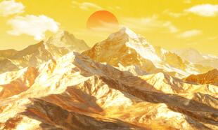 背靠金山