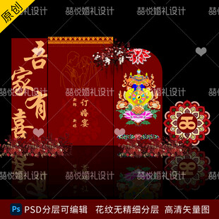 藏族藏式婚礼订婚宴背景