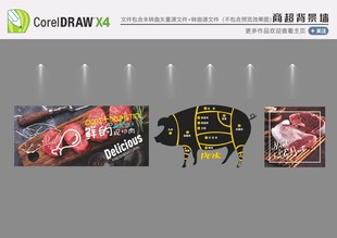 猪肉背景墙