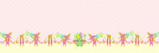 彩色卡通小马图案装饰