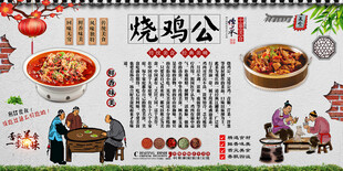 烧鸡公背景墙