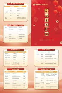 权益折页 旺季理财折页