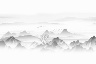 水墨山水意境图