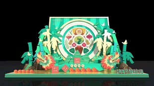 中式古风立体美陈装置