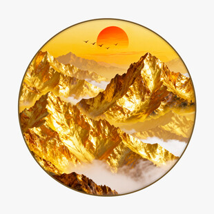 金色山水画