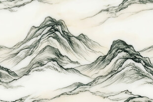 水墨写意山峦图