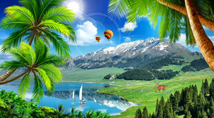 热带风景背景