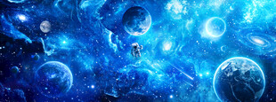 浩瀚星河宇宙外太空星球银河背景