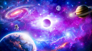 浩瀚宇宙漩涡梦幻外太空星球背景