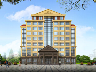 豪华大气的多层建筑外观