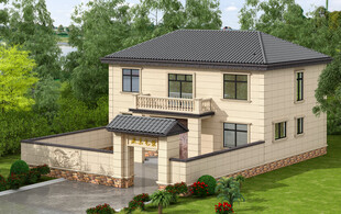 现代两层独栋住宅外观