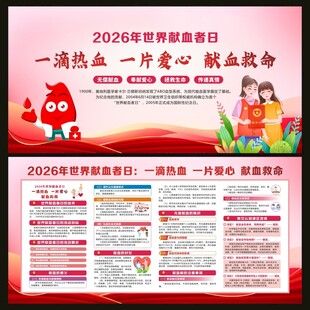 2026年世界献血者日宣传栏