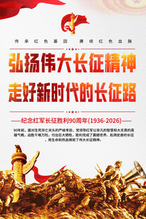 弘扬长征精神海报
