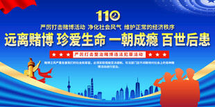 禁止赌博展板背景