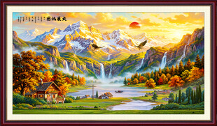 乡村田园风景油画素材-乡村田园风景油画图片-乡村田园风景油画设计模板