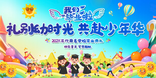 幼儿园毕业典礼活动展板