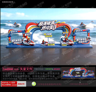 摩托艇美陈
