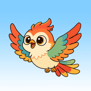 彩色小灵鸟