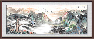 迎客松国画