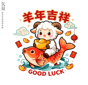 羊年装饰画静电贴