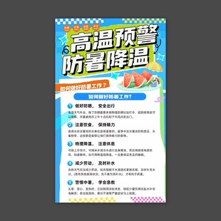防中暑海报