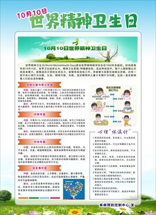 世界精神卫生日宣传海报