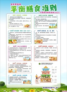 平衡膳食准则宣传页