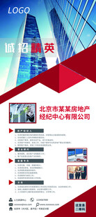房地产招聘海报 房地产招聘展架