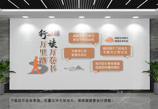 图书馆阅读文化墙