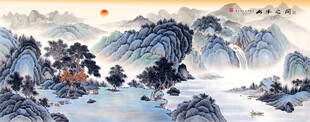 仿古山水画古典水墨画