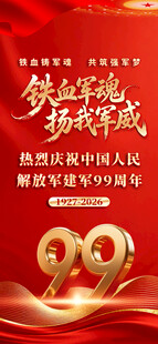 建军99周年海报