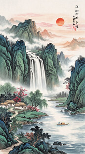 玄关山水装饰画