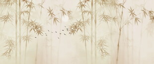 新中式水墨竹子灯箱背景