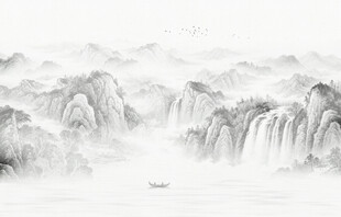山水背景墙