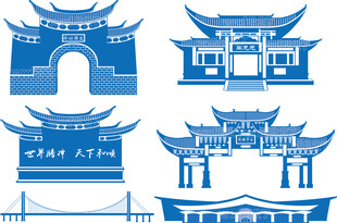 保山地标和顺古镇元龙阁机场龙江